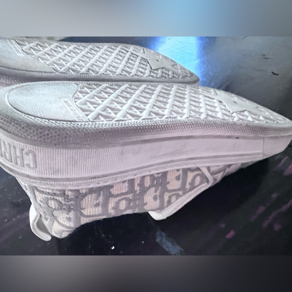 Christian Dior Solar Oblique Grey White slip on women’s sz 37 6.5-7 - Picture 10 of 16